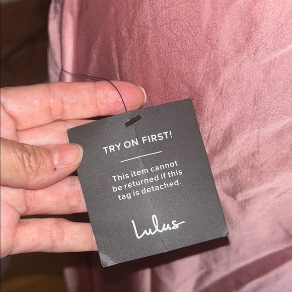 Lulu's Strapless Pink Satin Dress - Picture 6 of 7